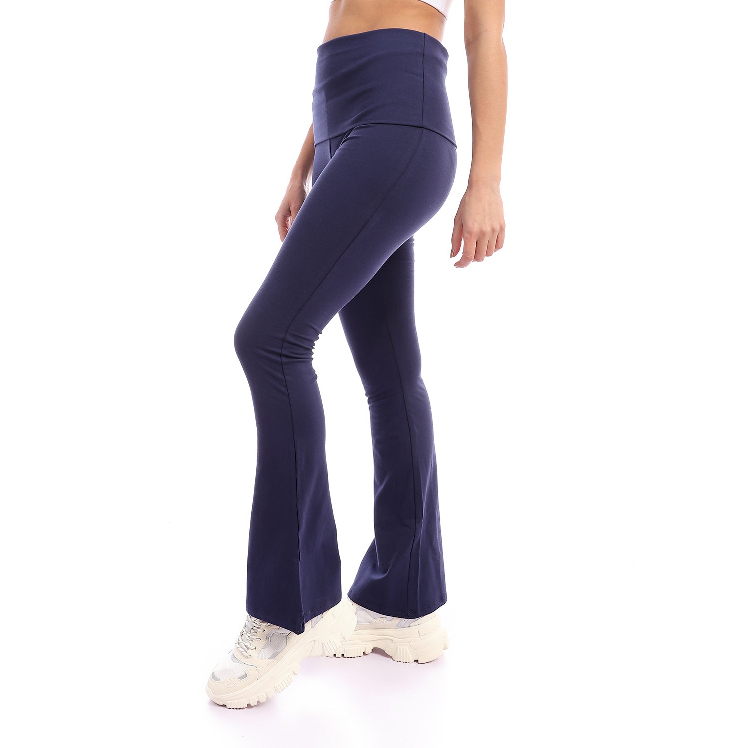 Ladies Fold Over Yoga Pant - Tall