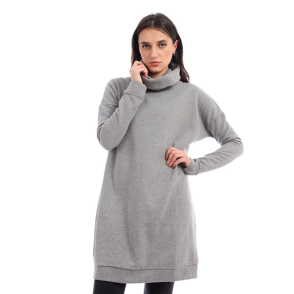 Turtleneck Oversized Sweater Dress