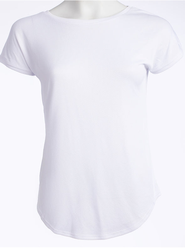 White Airtex Style Loose-fit Tee