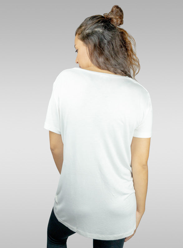 White Long Line T-shirt